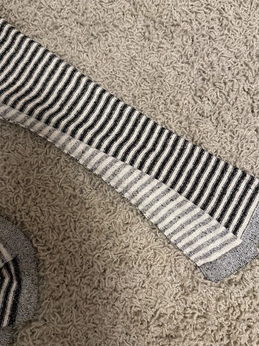 J. Jill Black & White Striped Crewneck Sweater